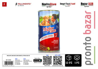 MIGLIOR CANE BOCCONI MANZO LATTINA 1250 GR