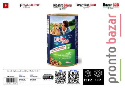 Morando Migliorcane Bocconi 1250gr Pollo Riso Verdure