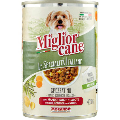Migliorcane Le Specialità Italiane Spezzatino con Manzo, Patate e Carote 405 G