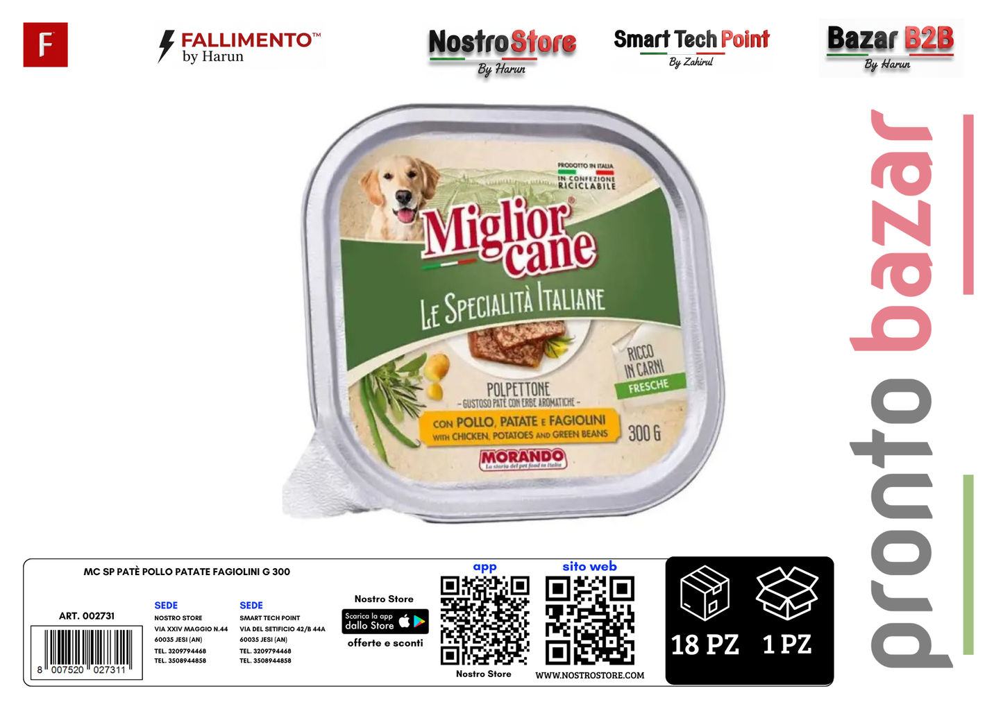 MC SP PATÈ POLLO PATATE FAGIOLINI G 300
