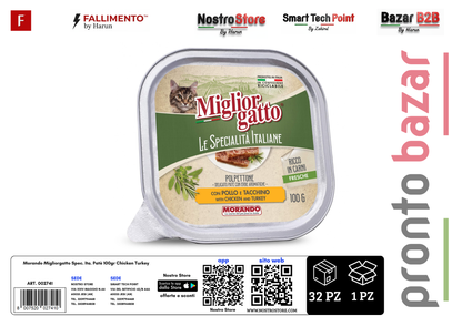 Morando Migliorgatto Spec. Ita. Patè 100gr Chicken Turkey