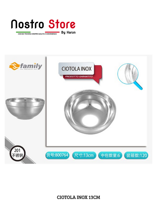 CIOTOLA INOX 13CM