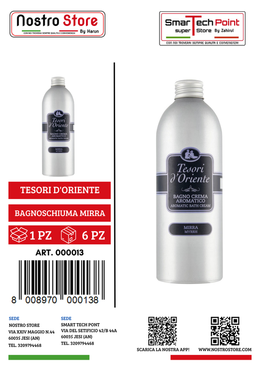 TESORI D'ORIENTE BAGNOSCHIUMA MIRRA NEW 500 ML