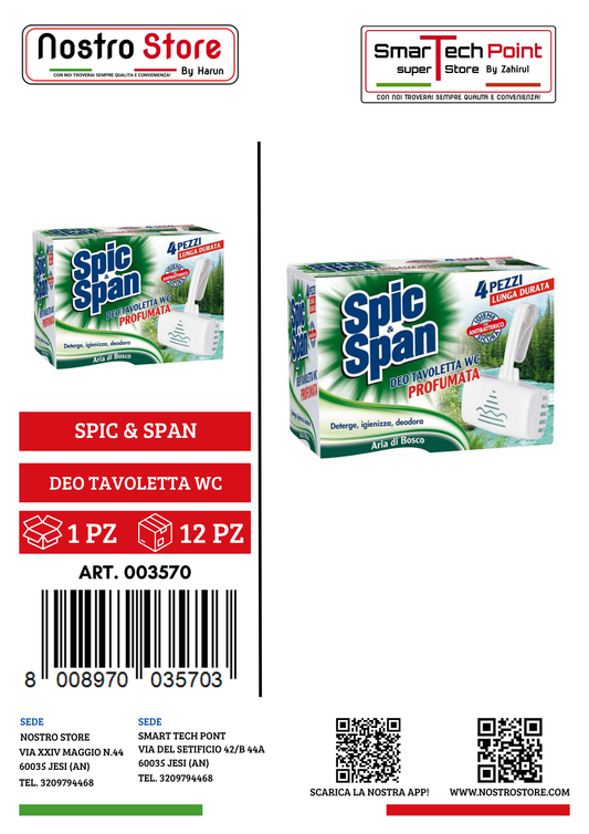 SPIC & SPAN DEO TAVOLETTA WC ARIA DI BOSCO PZ 4