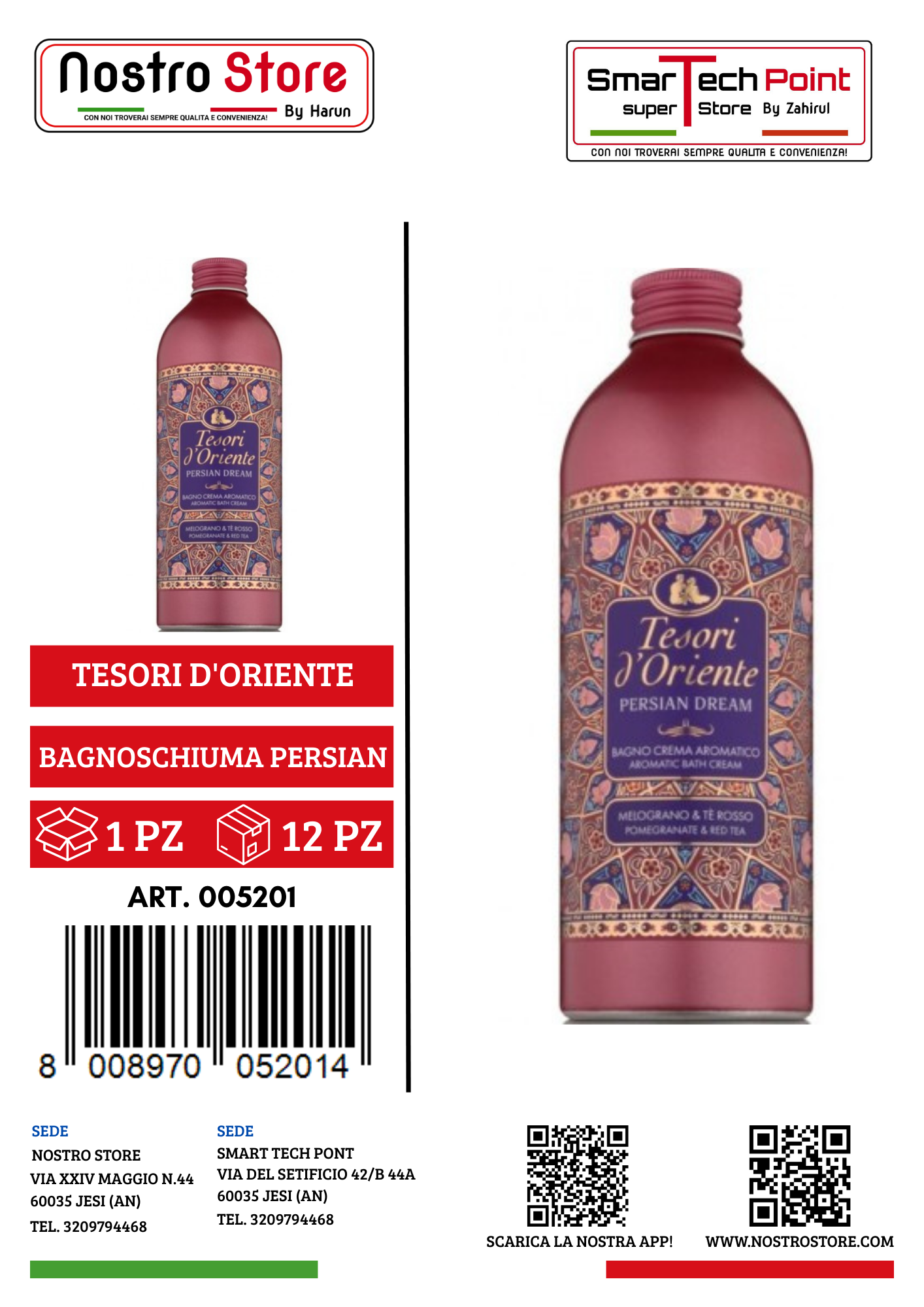 TESORI D'ORIENTE BAGNOSCHIUMA PERSIAN DREAM 500 ML