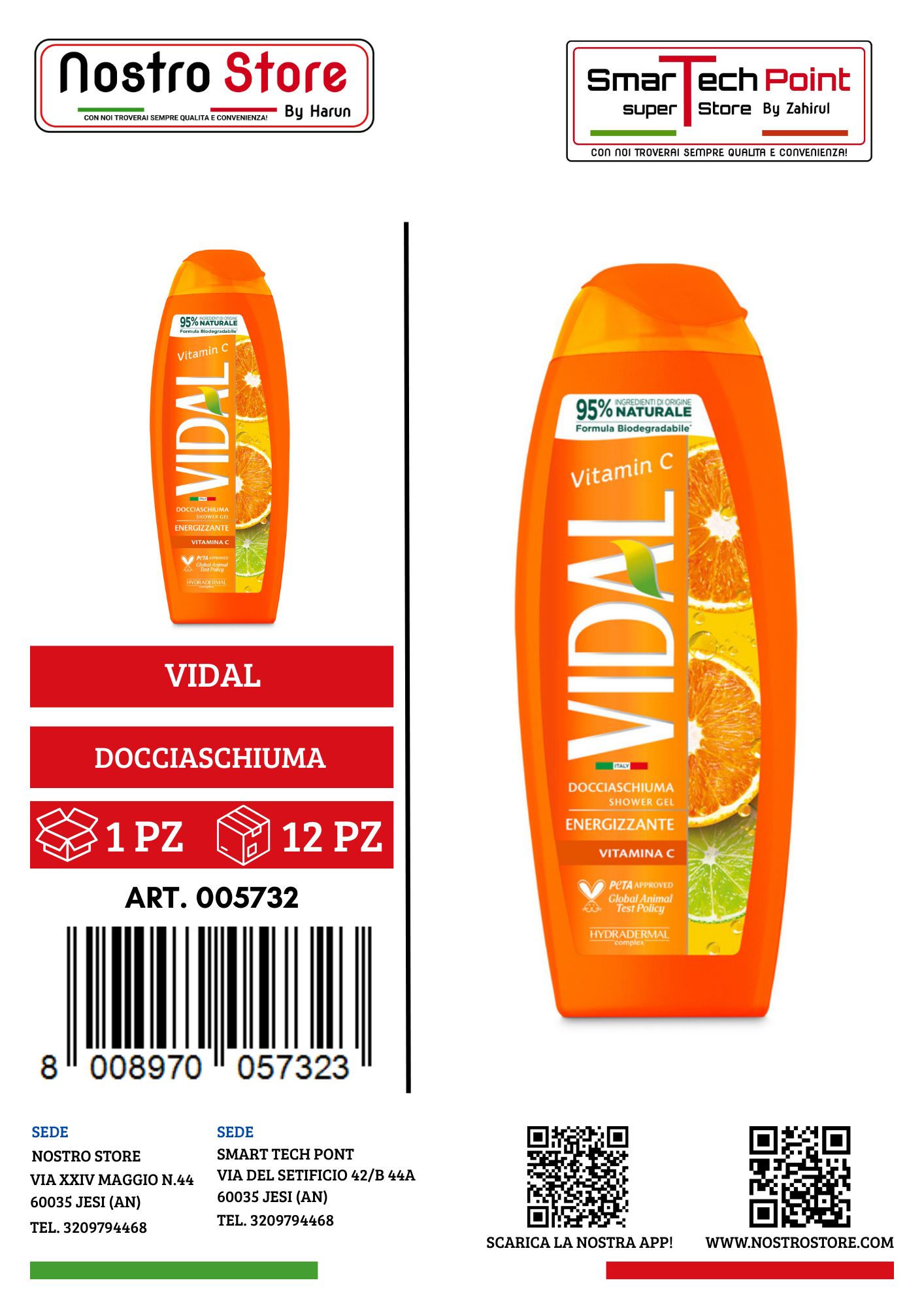 VIDAL DOCCIASCHIUMA VITAMINA C (NEW) 250 ML