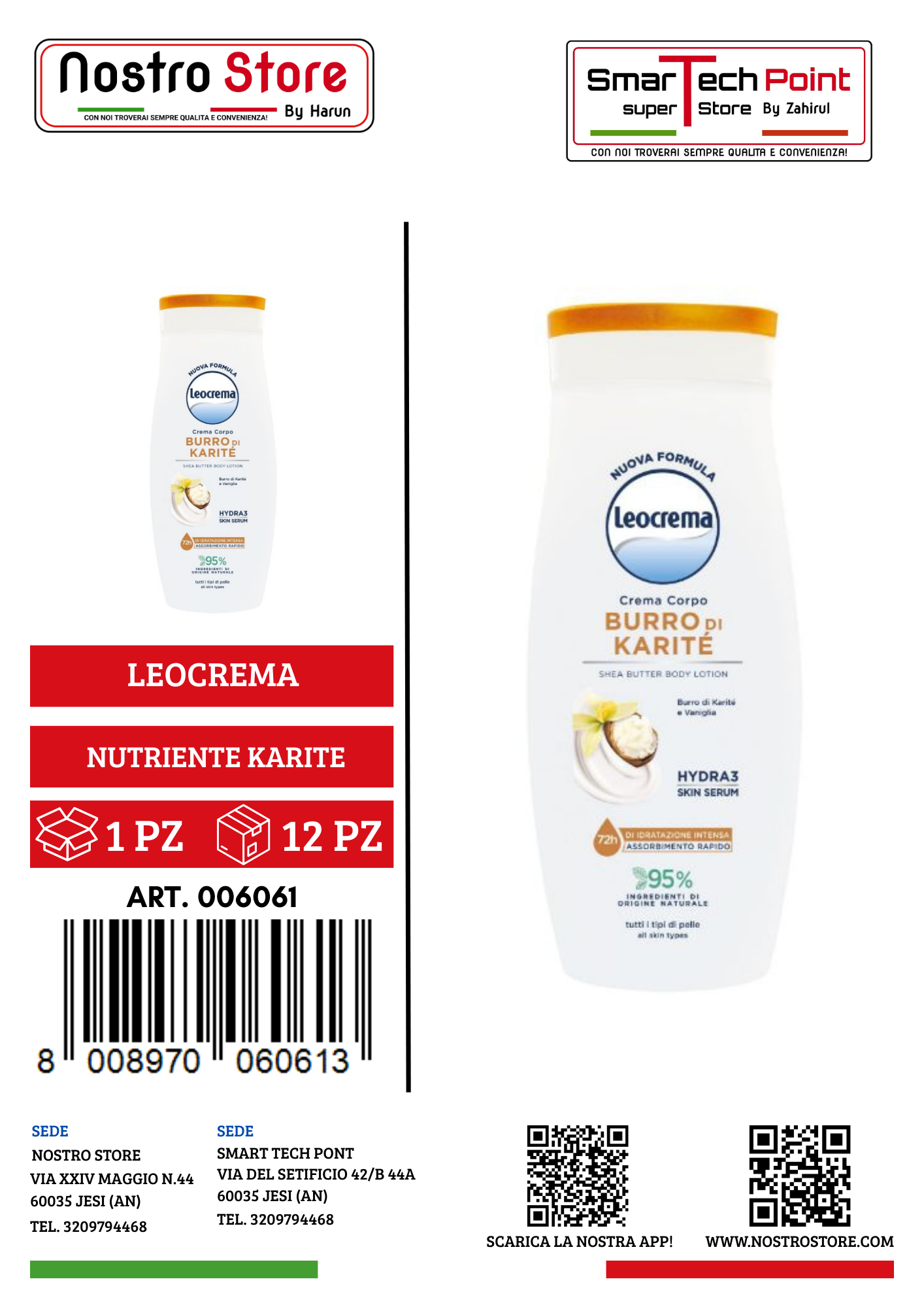 LEOCREMA CORPO FLUIDA NUTRIENTE KARITE 250 ML