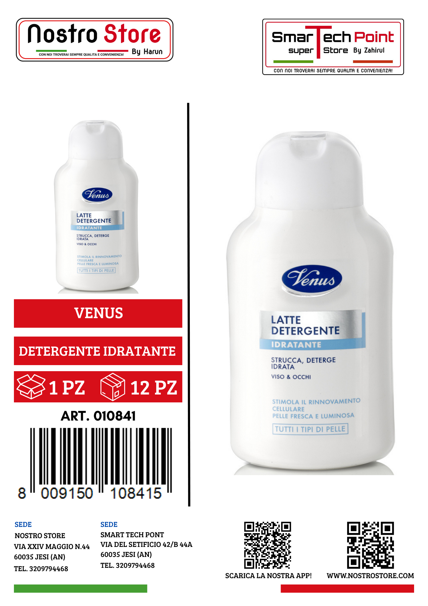 VENUS LATTE DETERGENTE IDRATANTE 200 ML