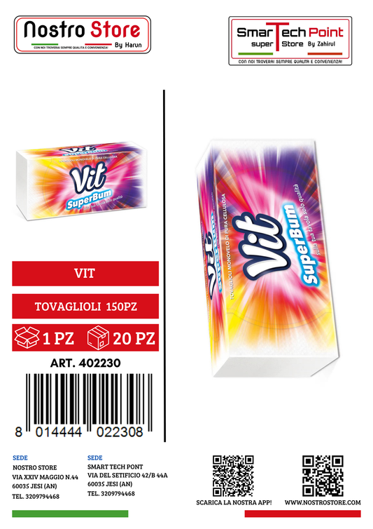 VIT TOVAGLIOLI SUPERBUM 1 VELO 150PZ
