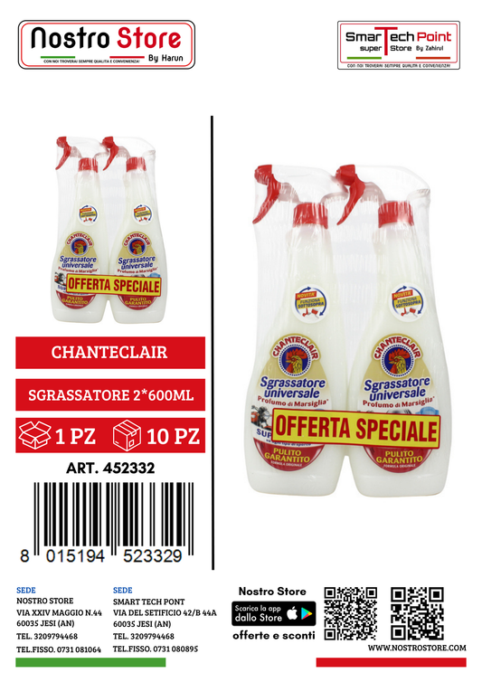 CHANTECLAIR SGRASSATORE MARSIGLIA 600ML X 2