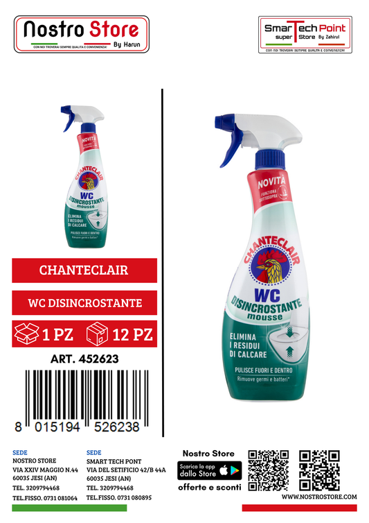 CHANTECLAIR WC DISINCROSTANTE SPRAY 625 ML