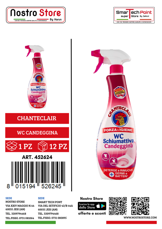 CHANTECLAIR WC CANDEGGINA SPRAY 625 ML
