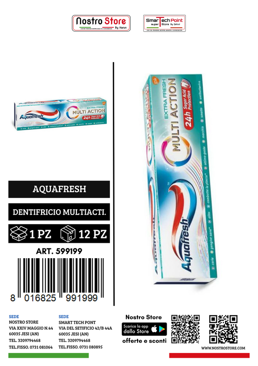 AQUAFRESH DENTIFRICIO MULTIACTION EXTRAFRESH 75 ML