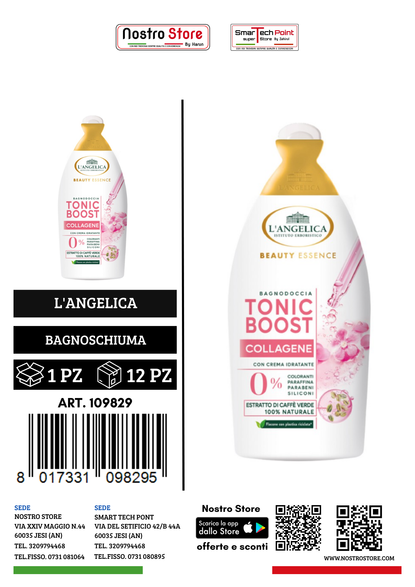L'ANGELICA BAGNODOCCIA BEAUTY TONIC BOOST 520ML
