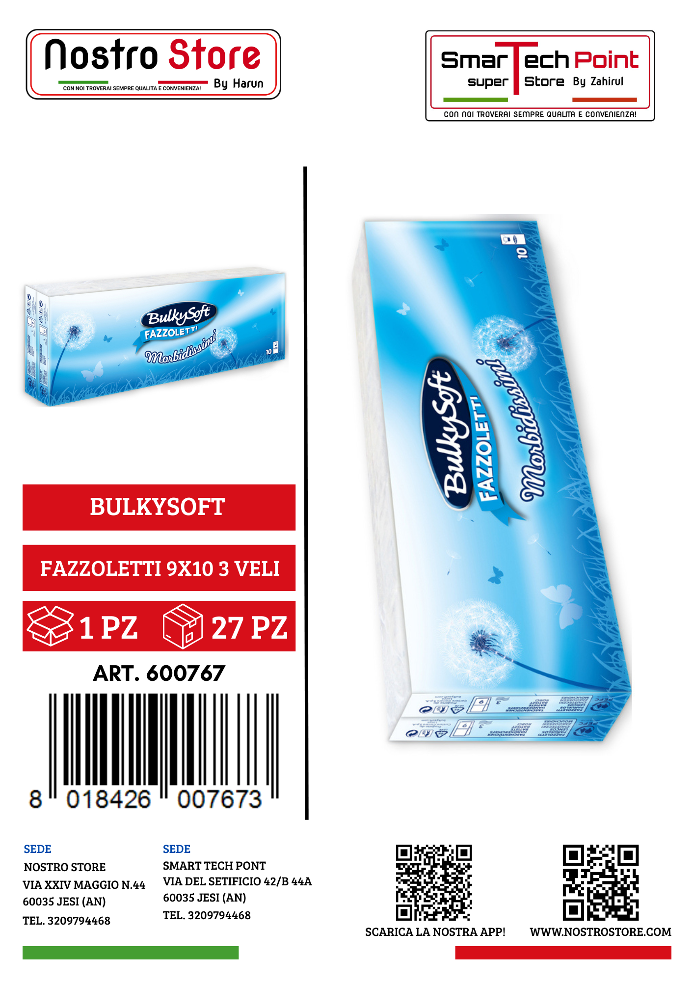 BULKYSOFT FAZZOLETTI 9X10 3 VELI