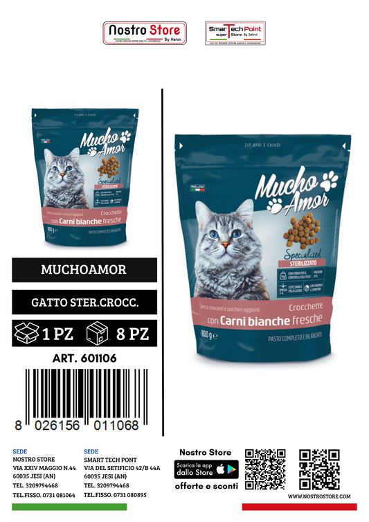 MUCHOAMOR GATTO STER.CROCC.800GR.CAR.BIA
