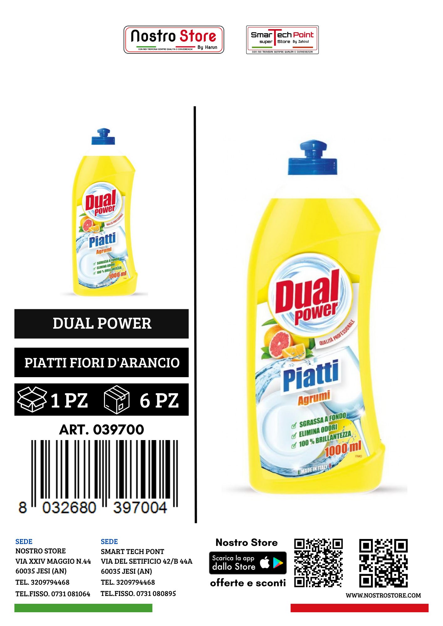 DUAL POWER PIATTI FIORI D'ARANCIO E BERGAMOTTO 1LT