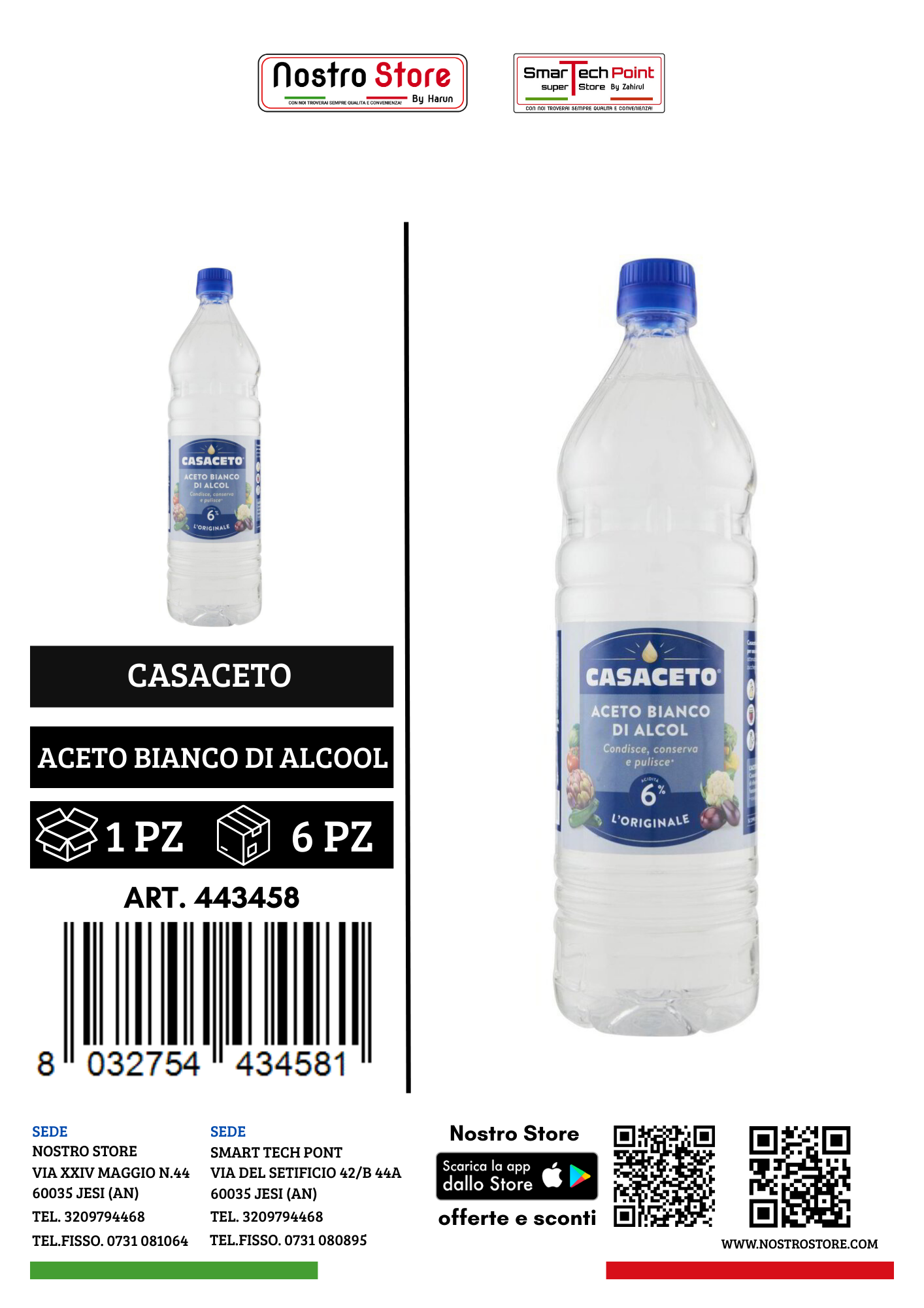 CASACETO ACETO BIANCO DI ALCOOL 1L