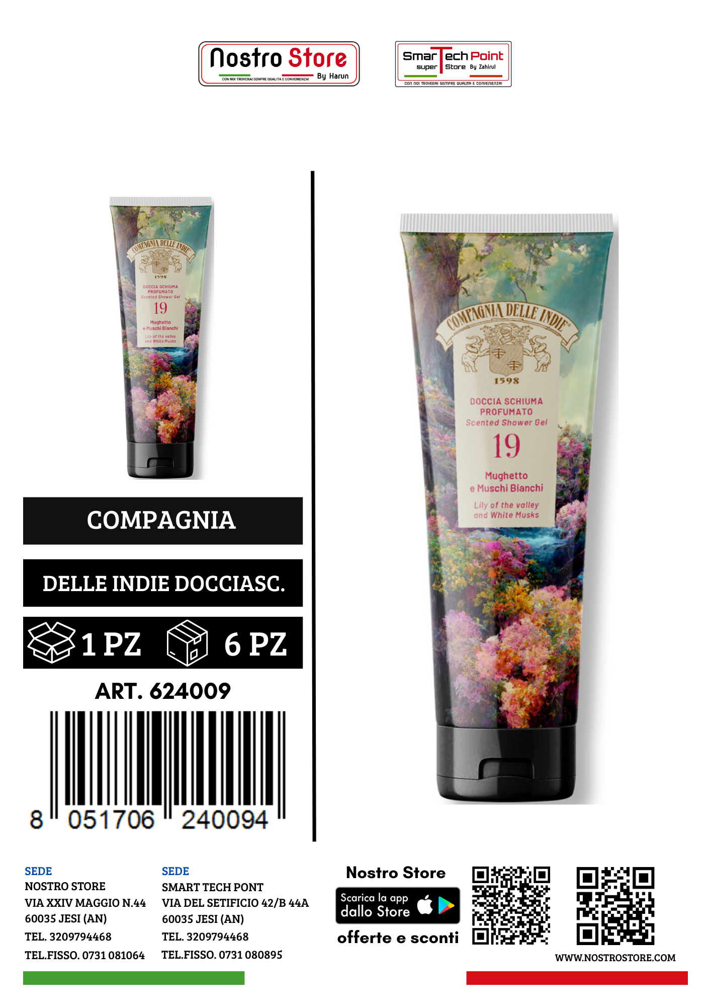 COMPAGNIA DELLE INDIE DOCCIASCHIUMA 19 MUGHETTO MUSCHIO B 250ML