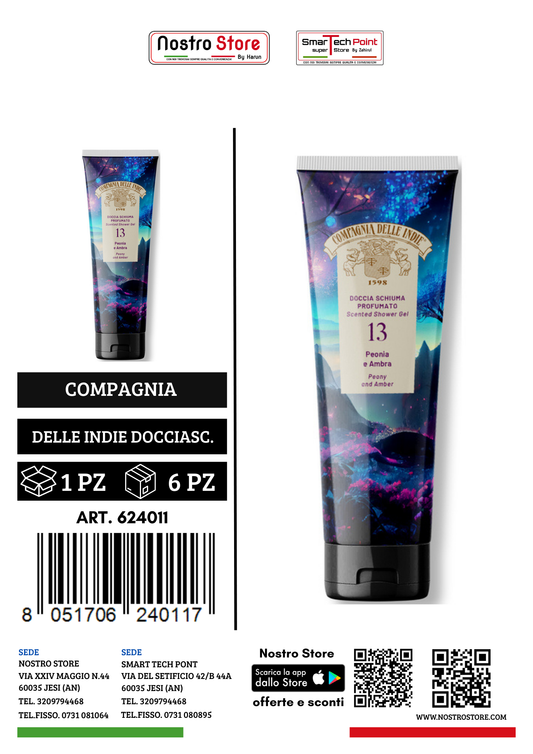 COMPAGNIA DELLE INDIE DOCCIASCHIUMA 13 PEONIA AMBRA 250ML