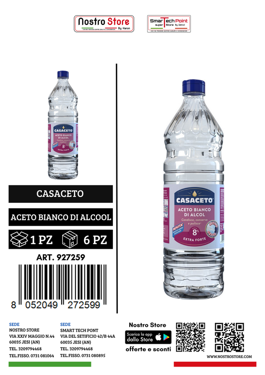 CASACETO ACETO BIANCO DI ALCOOL 1L FORTE