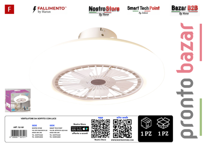VENTILATORE DA SOFFITTO CON LUCE