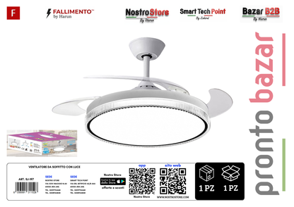 VENTILATORE DA SOFFITTO CON LUCE