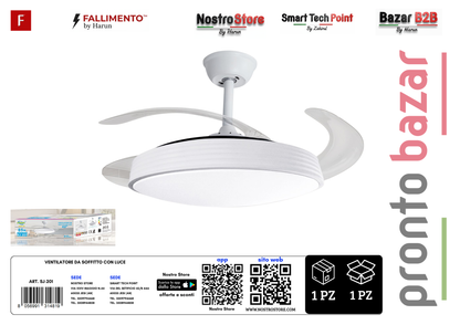 VENTILATORE DA SOFFITTO CON LUCE