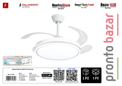 VENTILATORE DA SOFFITTO CON LUCE