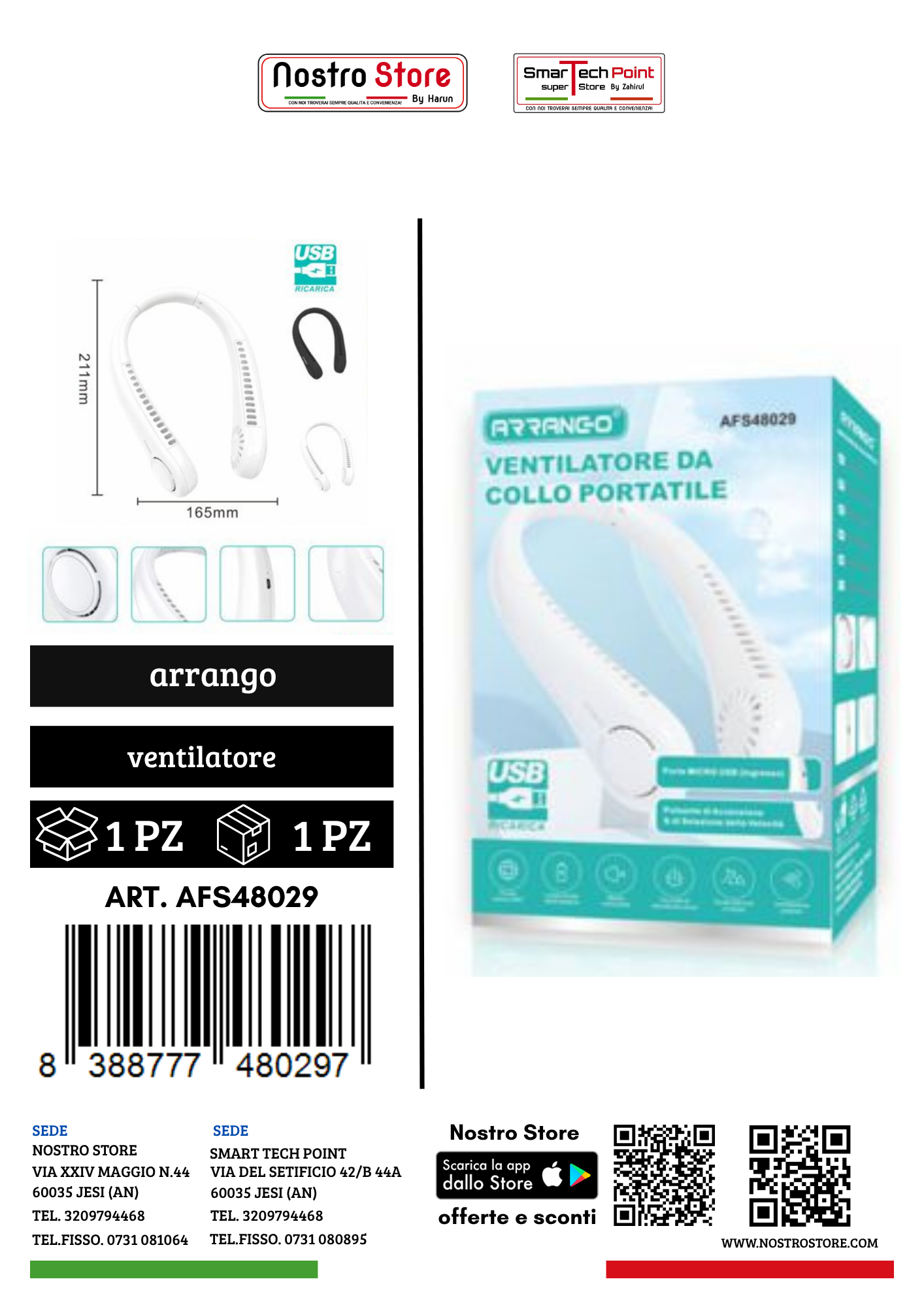 VENTILATORE DA COLLO PORTATILE
