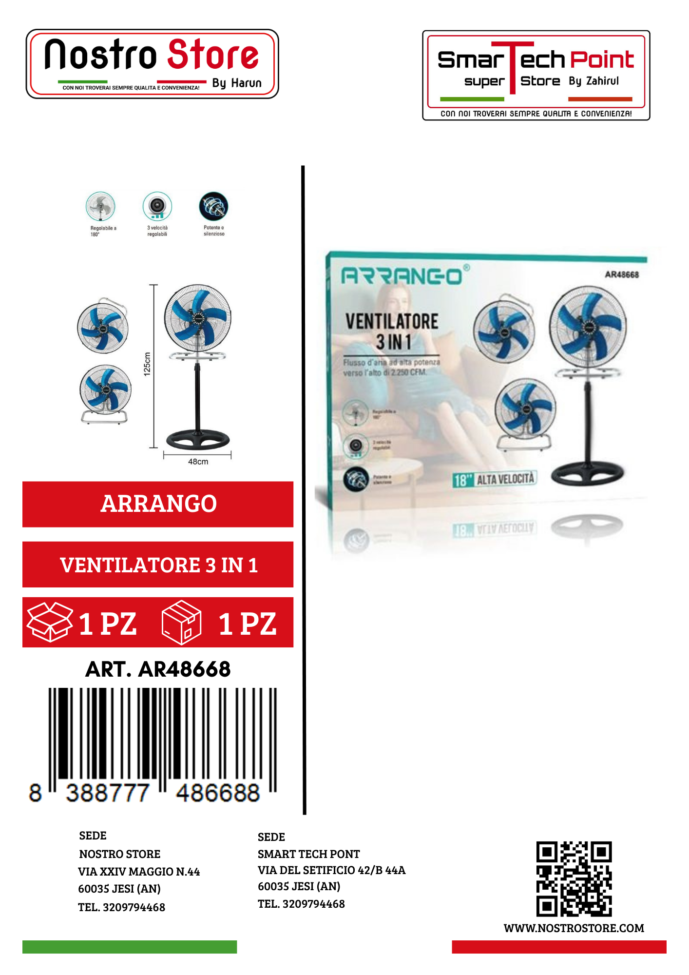 VENTILATORE 3 IN 1 75W