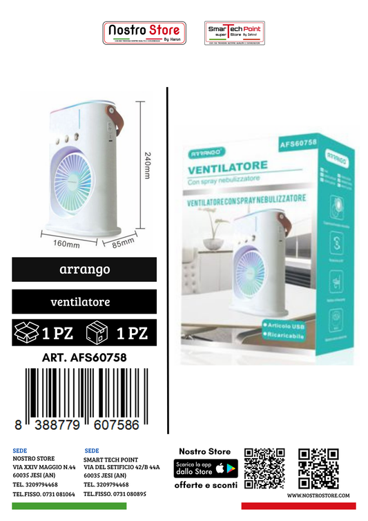 VENTILATORE CON VENTOLA