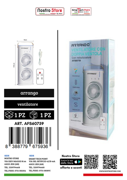 VENTILATORE CON DOPPIO VENTOLA