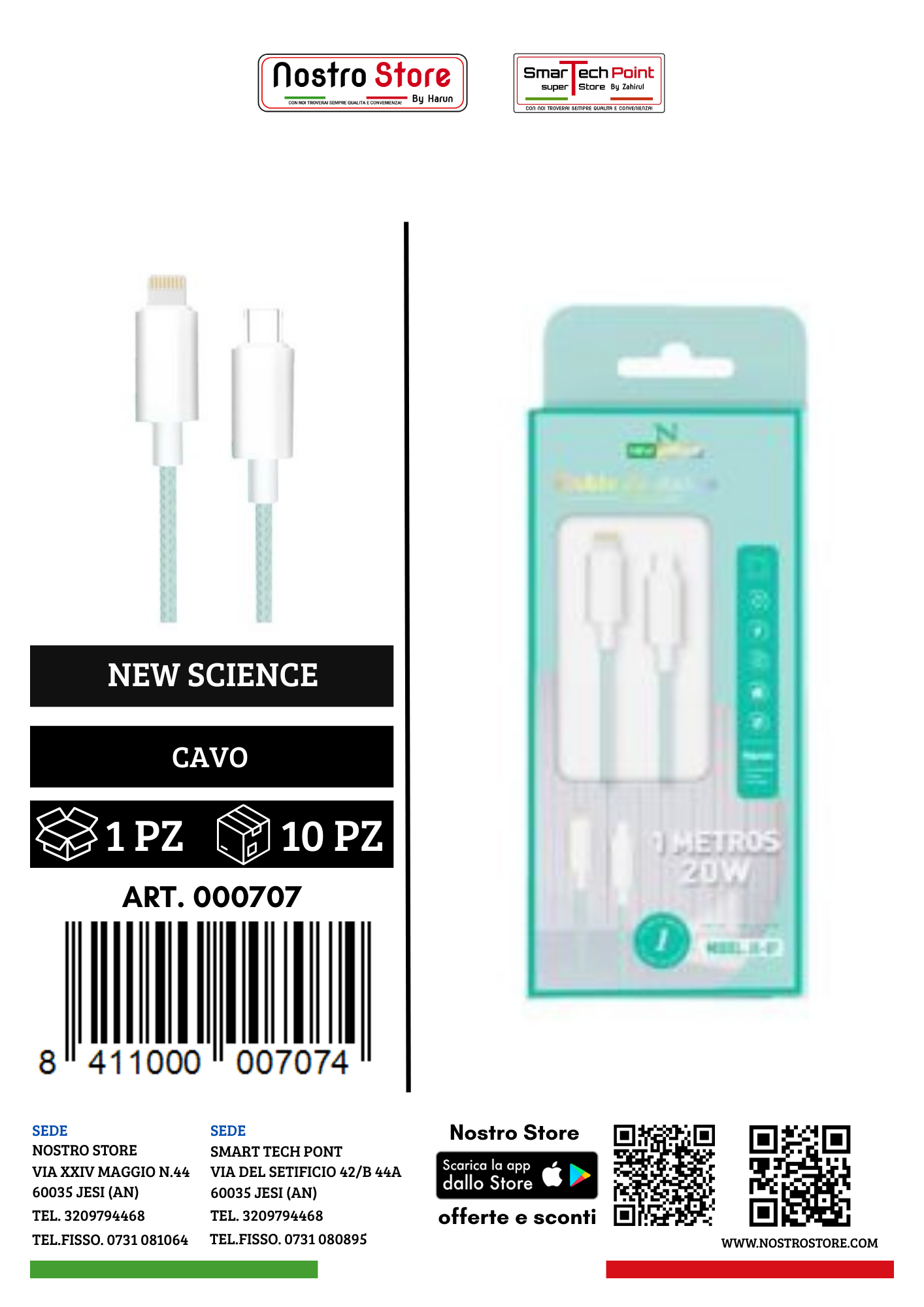 5A CAVO PD  USB-C IPHONE 1M