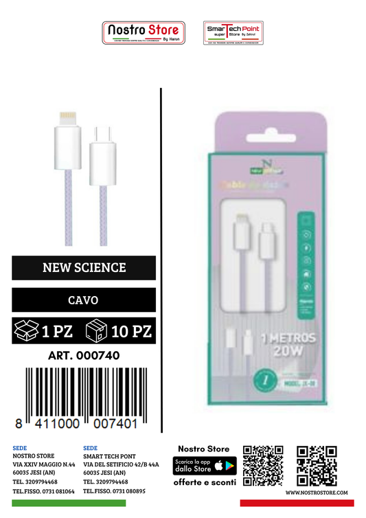 5A CAVO PD  USB-C IPHONE 1M
