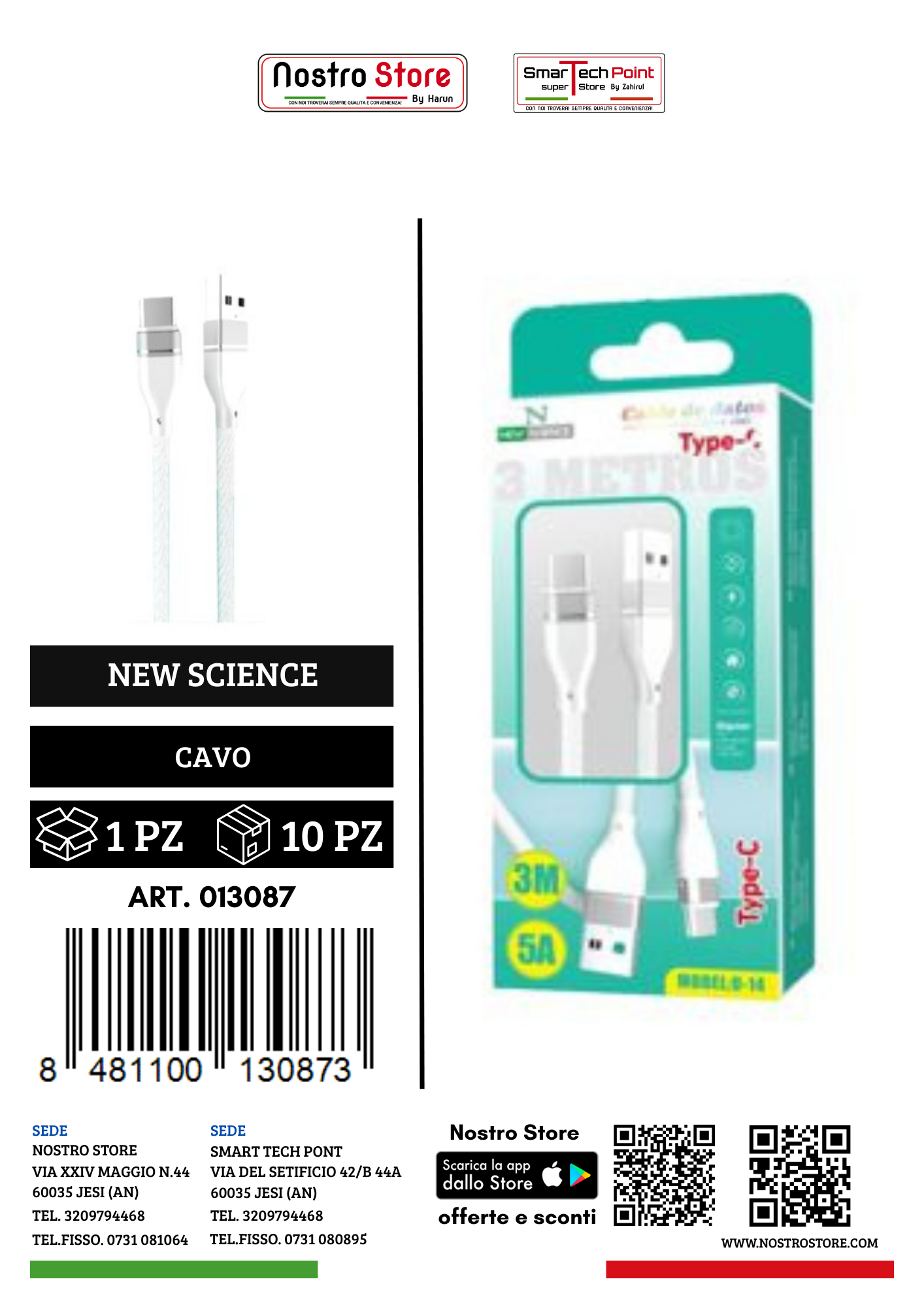 5A CAVO USB  FOR TYPE-C 3M