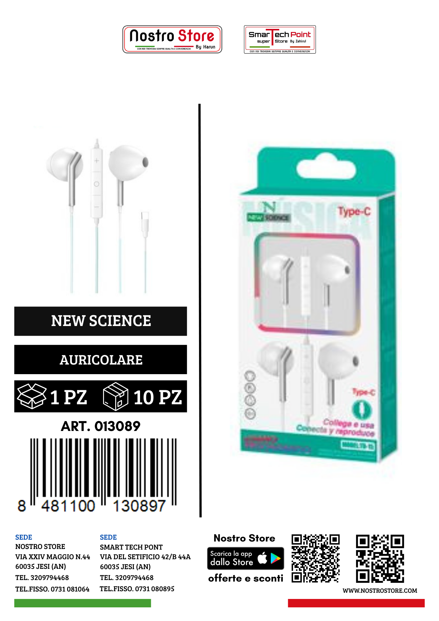 AURICOLARE TYPE-C