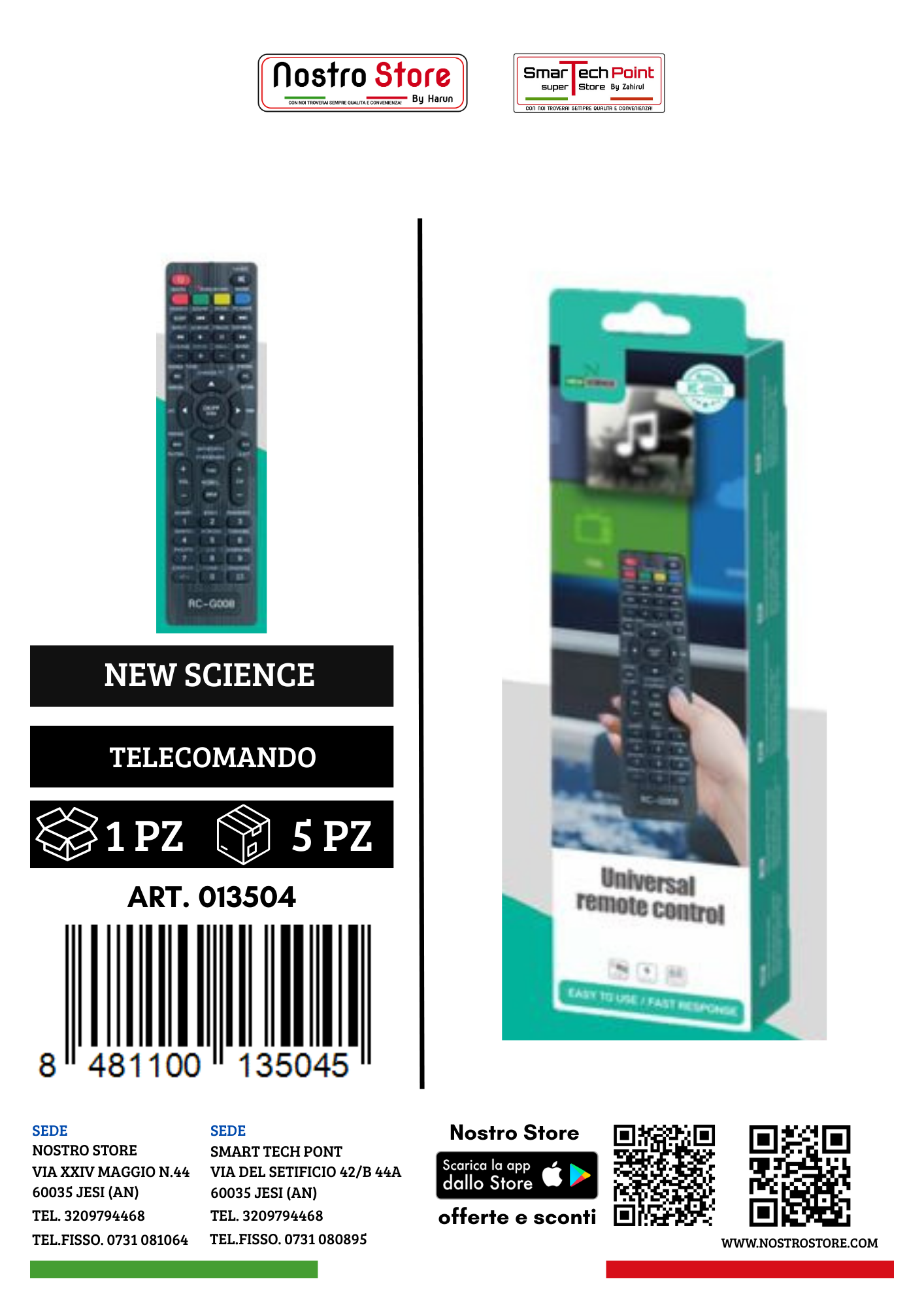 TELECOMANDO UNIVERSAL RC-G008