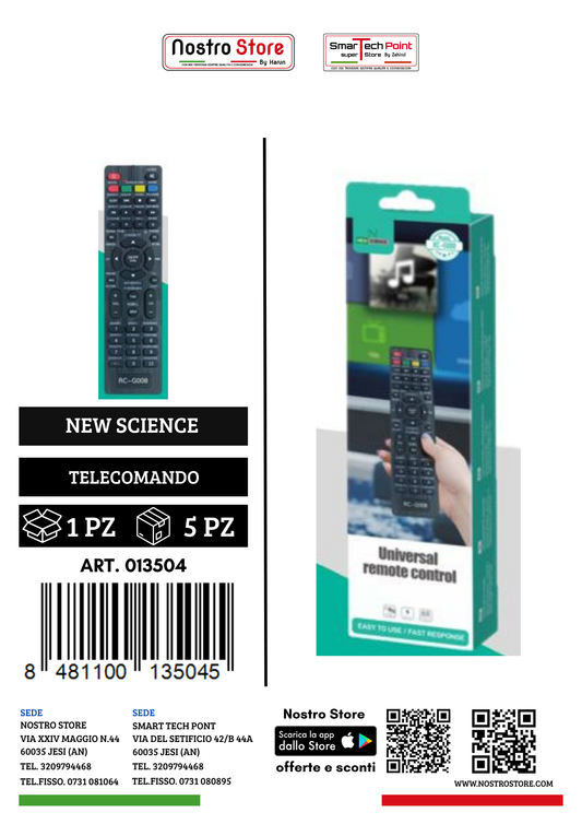 TELECOMANDO UNIVERSAL RC-G008
