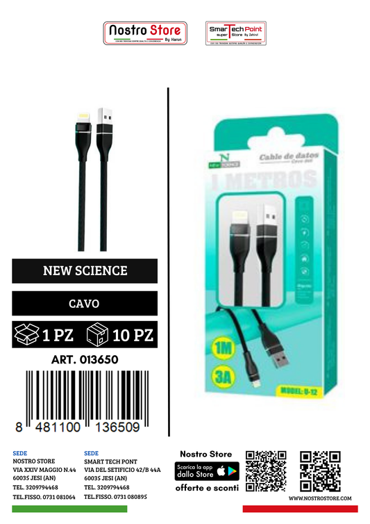5A CAVO USB FOR  IPHONE 1M