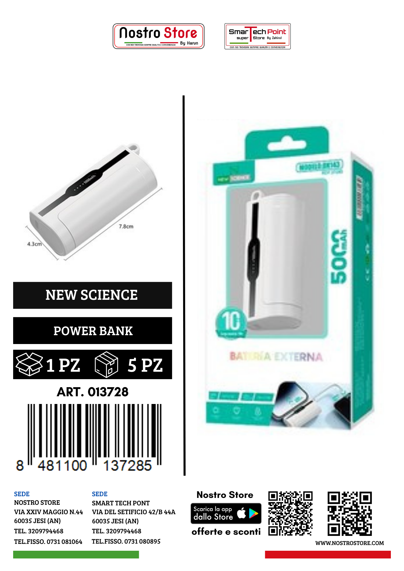 POWER BANK 5000MAH DX143