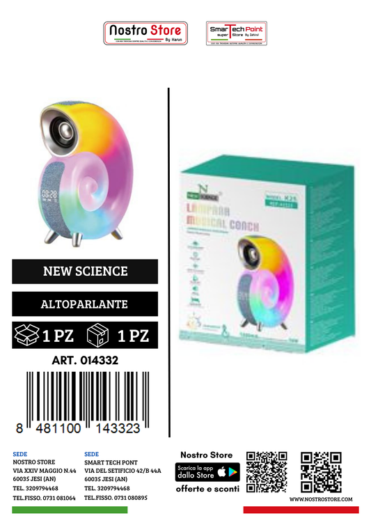 LAMPADA MUSICALE CONCHIGLIA  K25