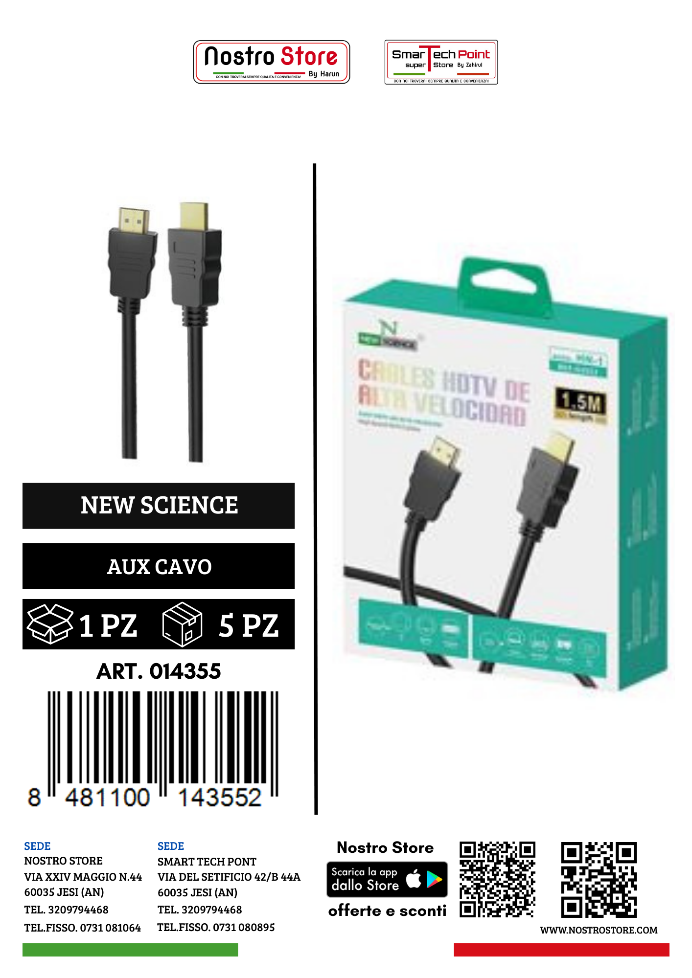 1.5M CAVI HDTV AD ALTA  VELOCITA