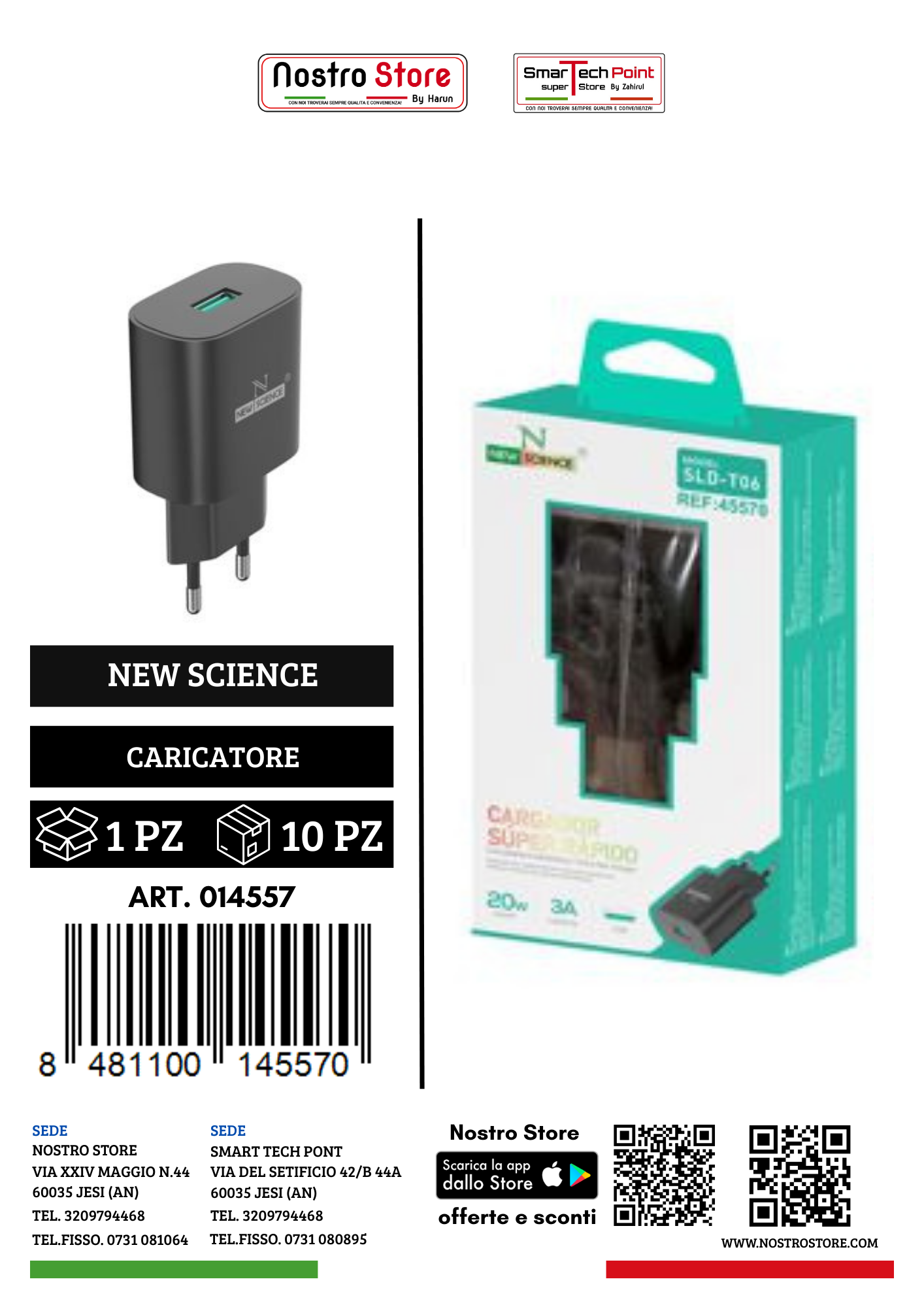 3.0A  ADATTATORE USB 20W