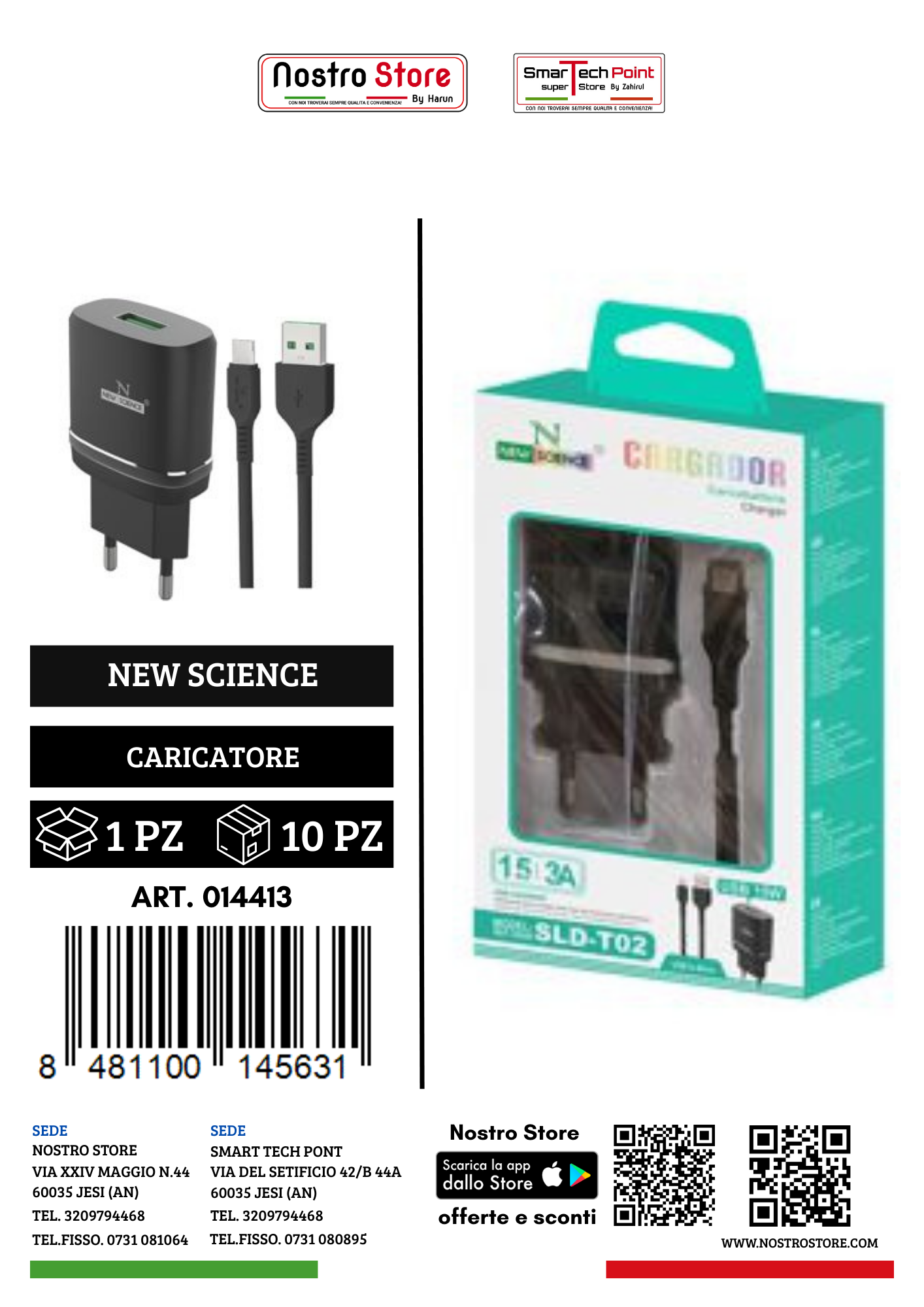 3A/15W  CARICATORE USB PER TYPE C SLD-T02