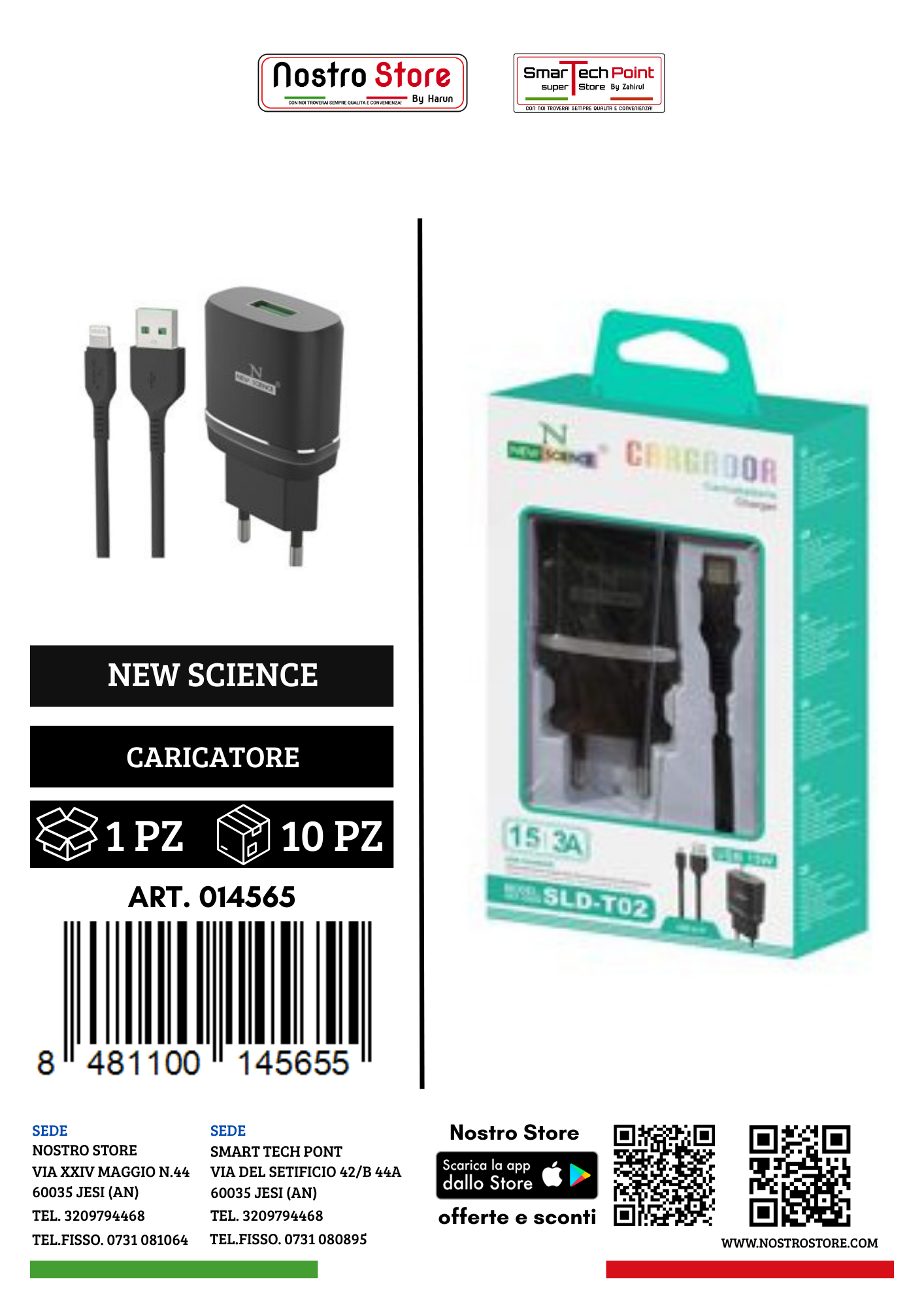 3A/15W  CARICATORE USB PER  IPHONE