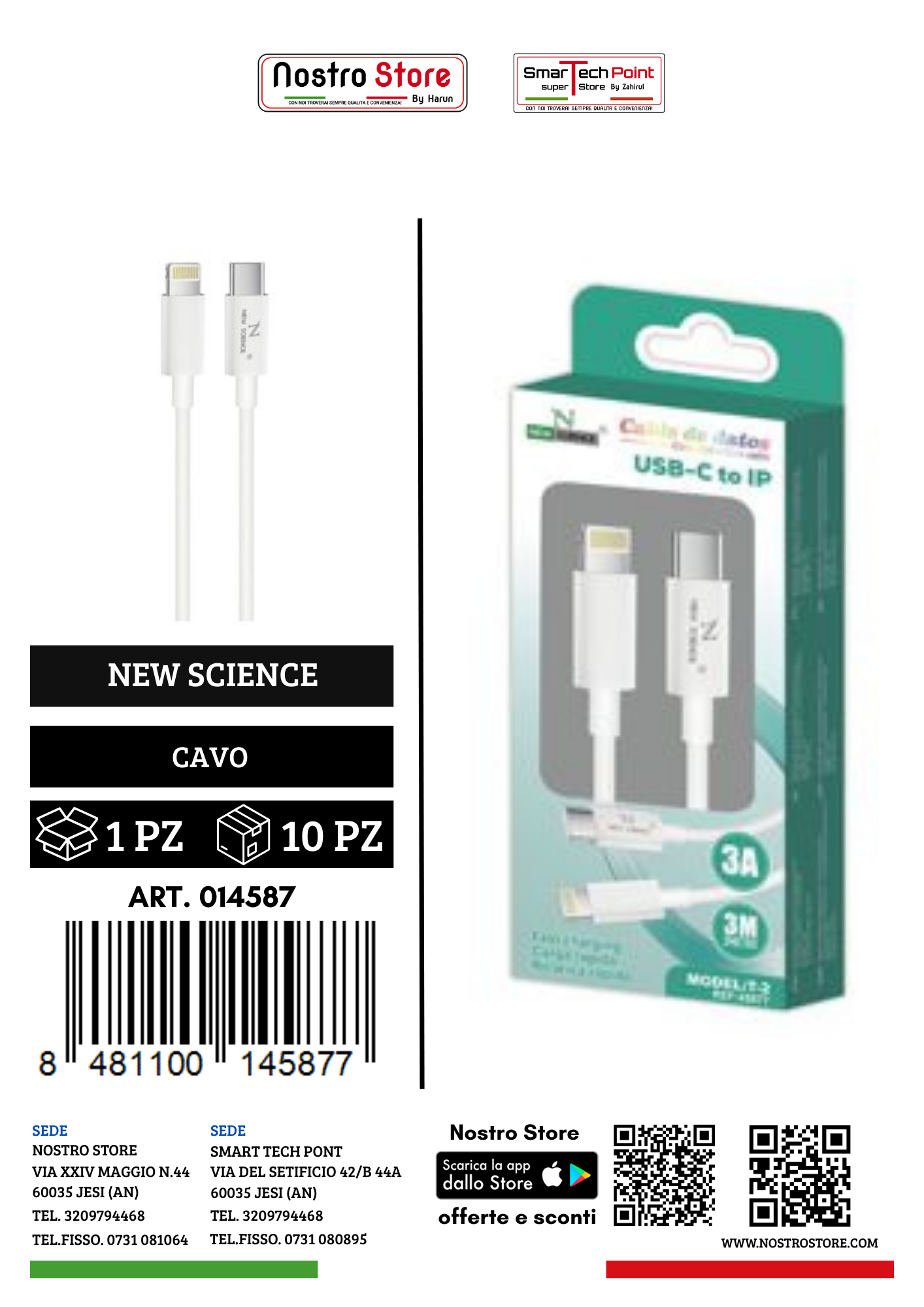 3A CAVO USB C FOR IPHONE 3M