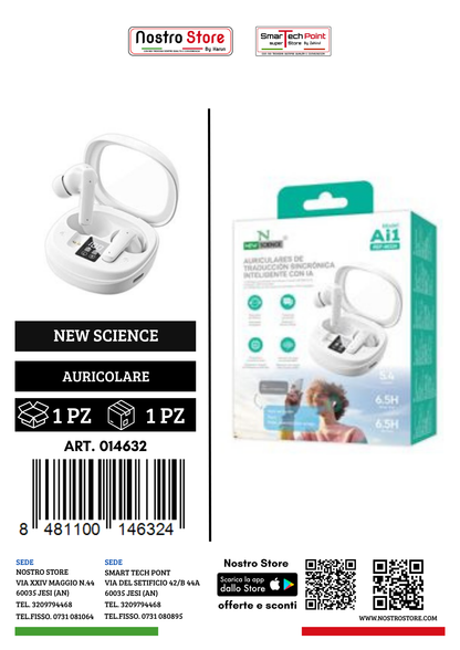 AURICOLARI SMART TRADUZIONE SINCRONA INTELLIGENTE