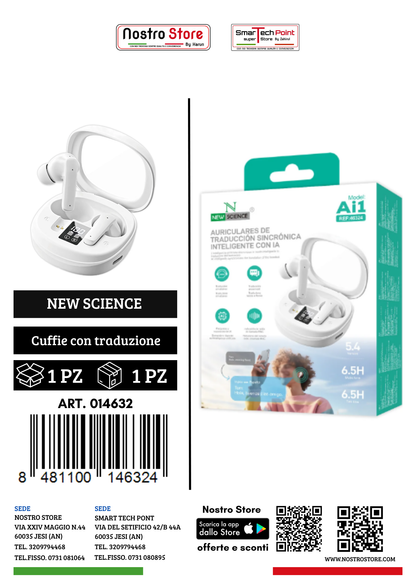 AURICOLARI SMART TRADUZIONE SINCRONA INTELLIGENTE