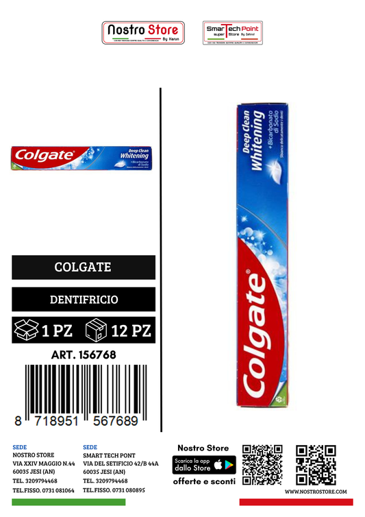 COLGATE DENTIFRICIO DEEP CLEAN WHITE 75ML